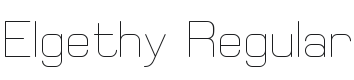 Elgethy Font Preview
