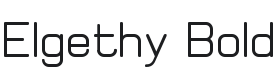 Elgethy Bold Font Preview