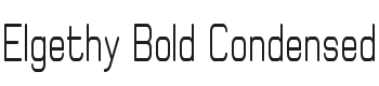Elgethy Bold Condensed Font Preview