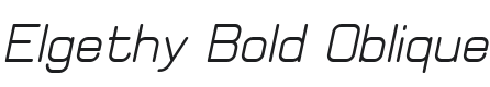 Elgethy Bold Oblique Font Preview