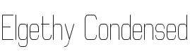 Elgethy Condensed Font Preview