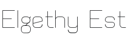 Elgethy Est Font Preview