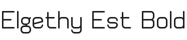 Elgethy Est Bold Font Preview