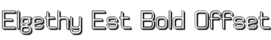 Elgethy Est Bold Offset Font Preview