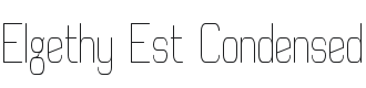 Elgethy Est Condensed Font Preview
