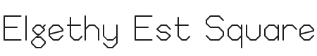 Elgethy Est Square Font Preview