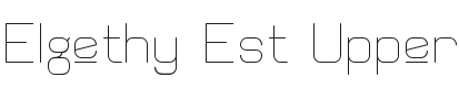 Elgethy Est Upper Font Preview