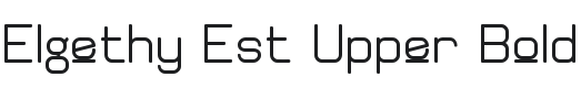 Elgethy Est Upper Bold Font Preview