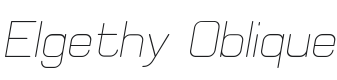 Elgethy Oblique Font Preview