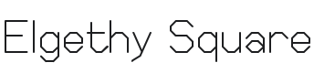Elgethy Square Font Preview