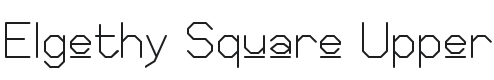 Elgethy Square Upper Font Preview