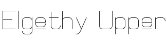 Elgethy Upper Font Preview