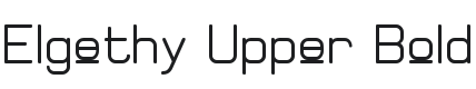 Elgethy Upper Bold Font Preview