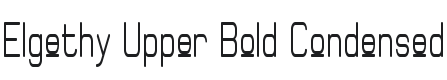 Elgethy Upper Bold Condensed Font Preview