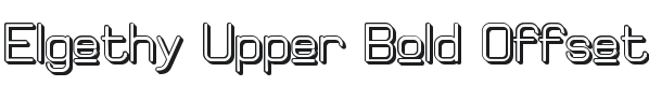 Elgethy Upper Bold Offset Font Preview