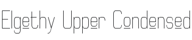 Elgethy Upper Condensed Font Preview
