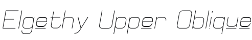 Elgethy Upper Oblique Font Preview
