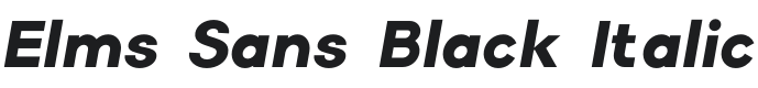 Elms Sans Black Italic Font Preview