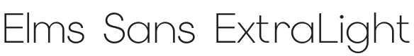 Elms Sans ExtraLight Font Preview