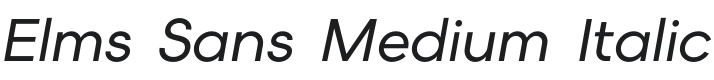 Elms Sans Medium Italic Font Preview