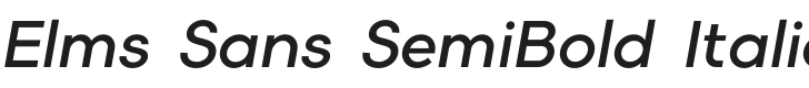 Elms Sans SemiBold Italic Font Preview