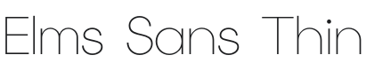 Elms Sans Thin Font Preview