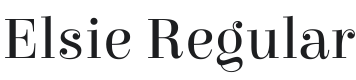 Elsie Font Preview