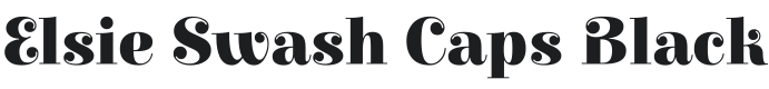 Elsie Swash Caps Black Font Preview