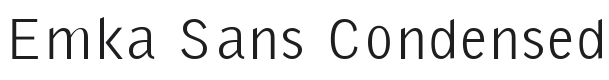 Emka Sans Condensed Font Preview