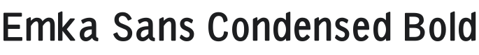 Emka Sans Condensed Bold Font Preview
