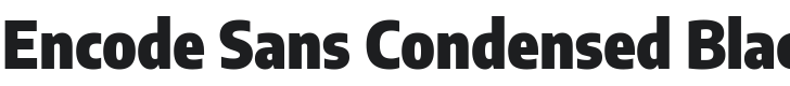 Encode Sans Condensed Black Font Preview