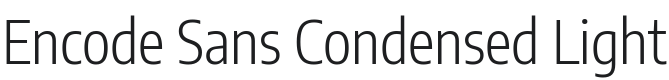 Encode Sans Condensed Light Font Preview