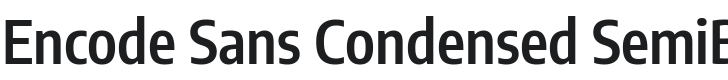 Encode Sans Condensed SemiBold Font Preview