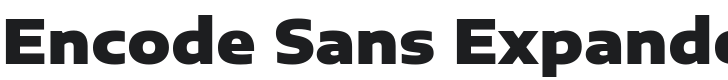 Encode Sans Expanded Black Font Preview