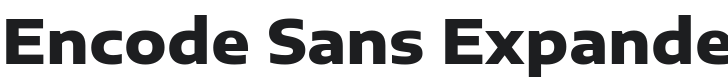 Encode Sans Expanded ExtraBold Font Preview