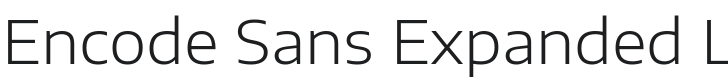 Encode Sans Expanded Light Font Preview