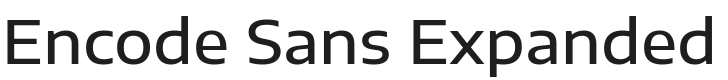 Encode Sans Expanded Medium Font Preview