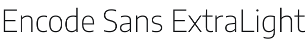 Encode Sans ExtraLight Font Preview