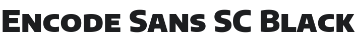 Encode Sans SC Black Font Preview