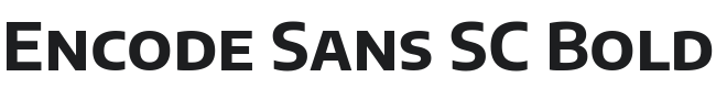Encode Sans SC Bold Font Preview