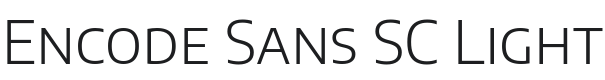 Encode Sans SC Light Font Preview