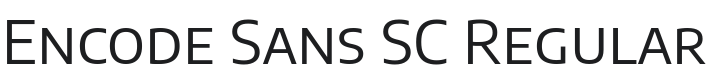 Encode Sans SC Font Preview