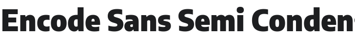 Encode Sans Semi Condensed Black Font Preview