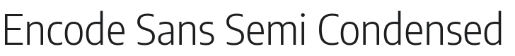 Encode Sans Semi Condensed Light Font Preview