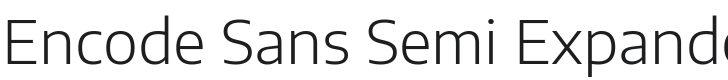 Encode Sans Semi Expanded Light Font Preview