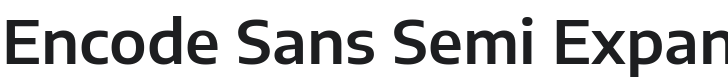 Encode Sans Semi Expanded SemiBold Font Preview