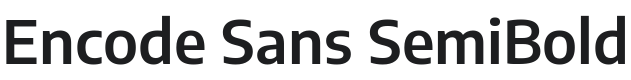 Encode Sans SemiBold Font Preview