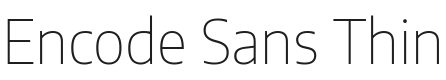 Encode Sans Thin Font Preview