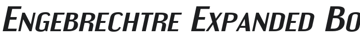 EngebrechtreEx-BoldItalic Font Preview