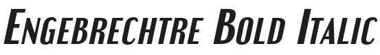 EngebrechtreRg-BoldItalic Font Preview